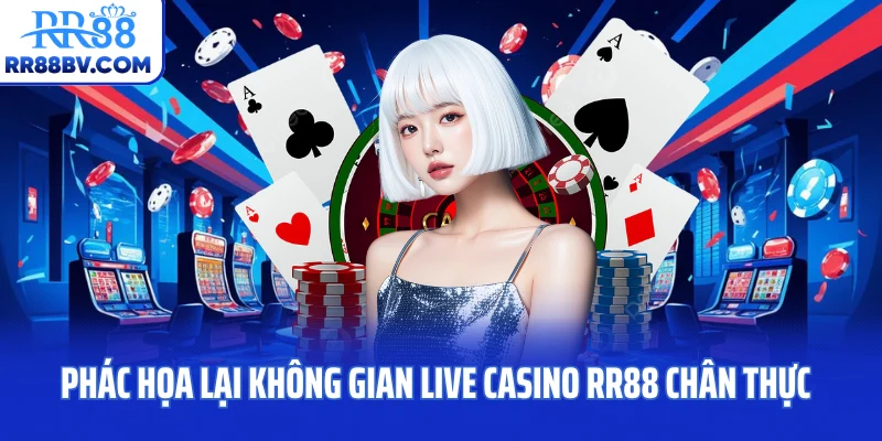 Phác họa lại không gian Live casino RR88 chân thực